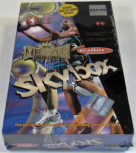 1997-98 skybox metal universe basketball retail box|metal universe basketball boxes.